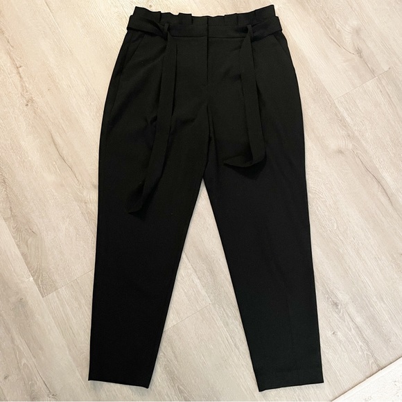 RW&CO. Suiting Black Paper-bag Highwaisted Dress Pants Size 8 - Picture 2 of 8